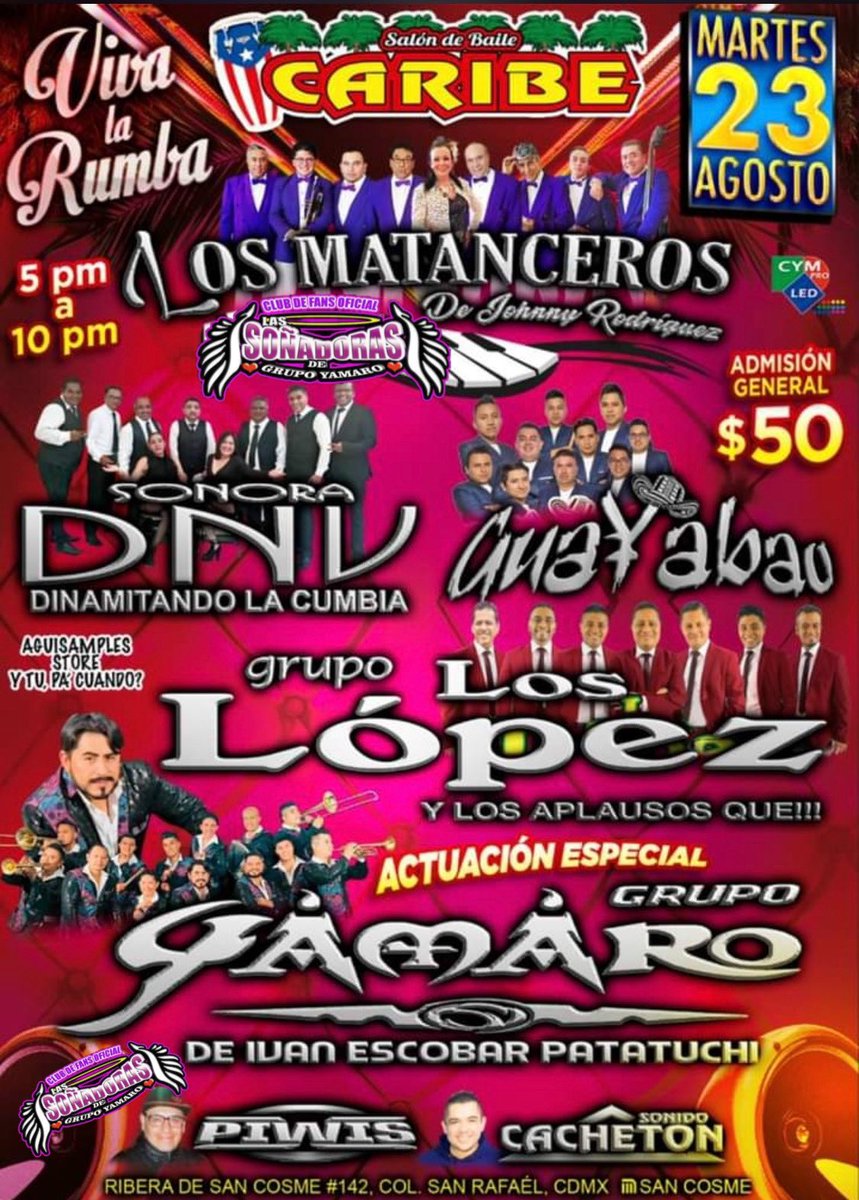 AndySonricsTwo's tweet photo. 🚨 Atención 🚨
🚨𝕍𝕒𝕞𝕠𝕤 𝕒 𝕕𝕒𝕣𝕝𝕖 𝕕𝕦𝕣𝕠 𝕒 𝕝𝕒 𝔹𝕒𝕚𝕝𝕒𝕕𝕒🚨
Hoy Martes 23 De Agosto Del 2022
Con Toda La Actitud En Los Escenarios Se Presentan….
✨Actuación Especial✨
El Grupo Yamaro de Ivan Escobar Patatuchi ..
Se Presentan.
🌟 En El Salón De Baile Caribe🌟 https://t.co/Mm98mhi36V