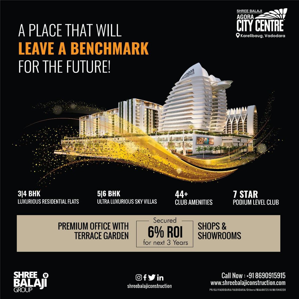 ShreeBalaji4919's tweet photo. Vadodara’s finest and the most exclusive ResiCom project, AGORA CITY CENTRE at Karelibaug, Vadodara.

90% of construction completed

Concept and Architecture endorsed Mr. Andre Kikoski (World-renowned Architect from New York)

https://t.co/R9vEKrxNbX

#agoracitycentre #odeliaclub https://t.co/k8ETWluLa9