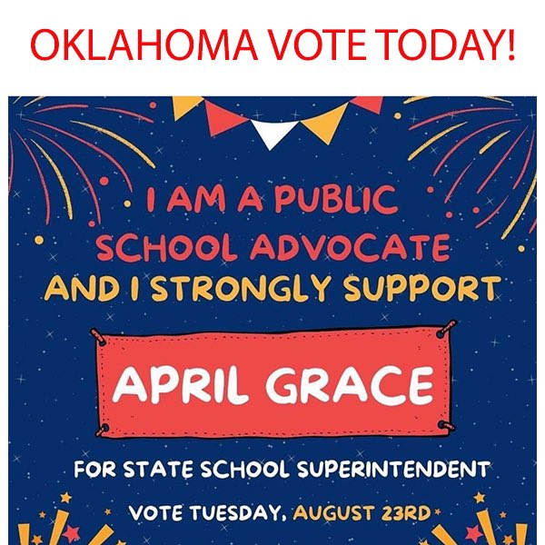 lkstew1's tweet photo. I voted today! Make it count! Republican primary runoff. #AprilGrace!! https://t.co/hgLiSOSnME