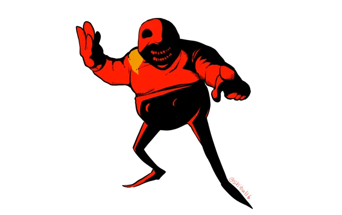 ほぼ模写だけどキャラとモーションがかっこ良すぎるちとホラーよりご注意 