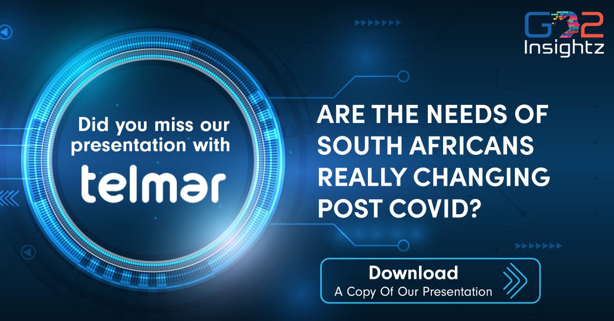 BorderlessXs's tweet photo. Did you miss our presentation with @Telmar? Download a copy of our presentation (https://t.co/uo7vNGqqGY) to discover what #SouthAfrican consumers are prioritizing post-Covid with Go2-Insightz our #consumerintelligence tracking tool providing #agileinsight solutions. https://t.co/s9tw0KnPpY