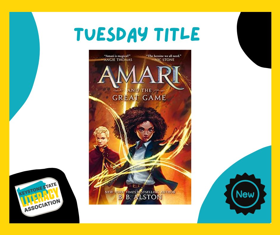 KSLAliteracy's tweet photo. Yay for our favorite day of the week! Today's #TuesdayTitle feature is AMARI AND THE GREAT GAME by @bb_alston. So many books were released today, but we just couldn't resist sharing what @KirkusReviews calls "A superb, marvelously satisfying sequel." https://t.co/zYW8ED87Qp https://t.co/re0BJaIdEk