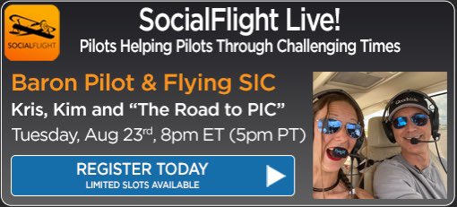 BeechBaronPilot's tweet photo. Join us Live tonight! Go to https://t.co/1BOiNfeSkB to register! @SocFlight @BoseAviation #whyifly @Sportys #interview #pilot #pilotlife https://t.co/wBFr1dPFKt