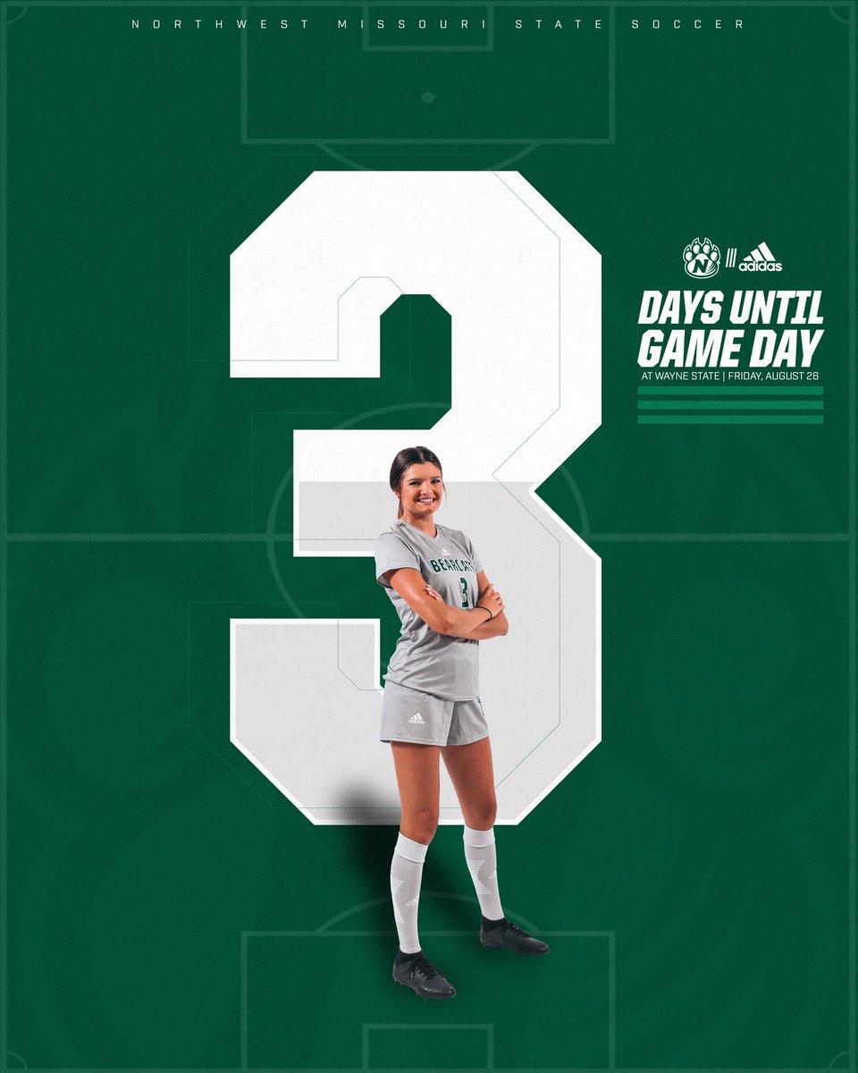 NWBearcatSOC's tweet photo. 3 DAYS UNTIL GAME DAY #oabaab💚🐻🐱 #workfor1 #respectthepaws https://t.co/Ca9c02Gz3K