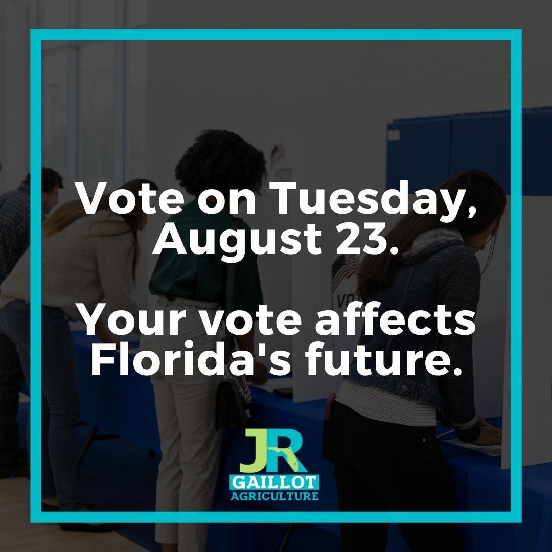 jrgaillot's tweet photo. Todays the day! Vote JR Gaillot for Agriculture Commissioner! #fixflorida https://t.co/5MzSgwiufj