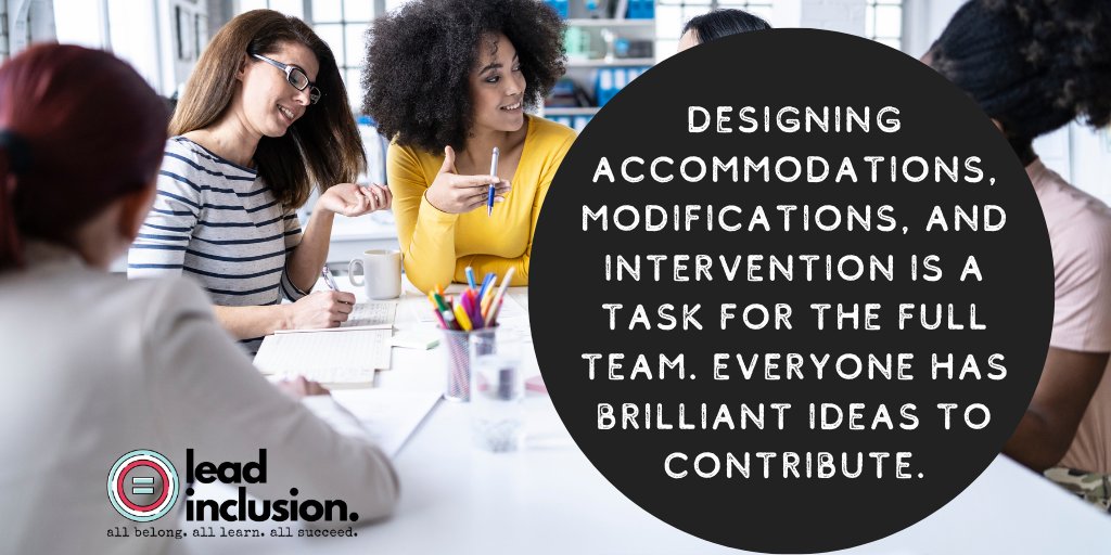 leeannjung's tweet photo. Designing #accommodations, #modifications, and #intervention is a task for the full team. Special education teachers are part of this team, but everyone has brilliant ideas to contribute. #LeadInclusion #MasteryChat #KidsDeserveIt https://t.co/t7rJcrwihO
