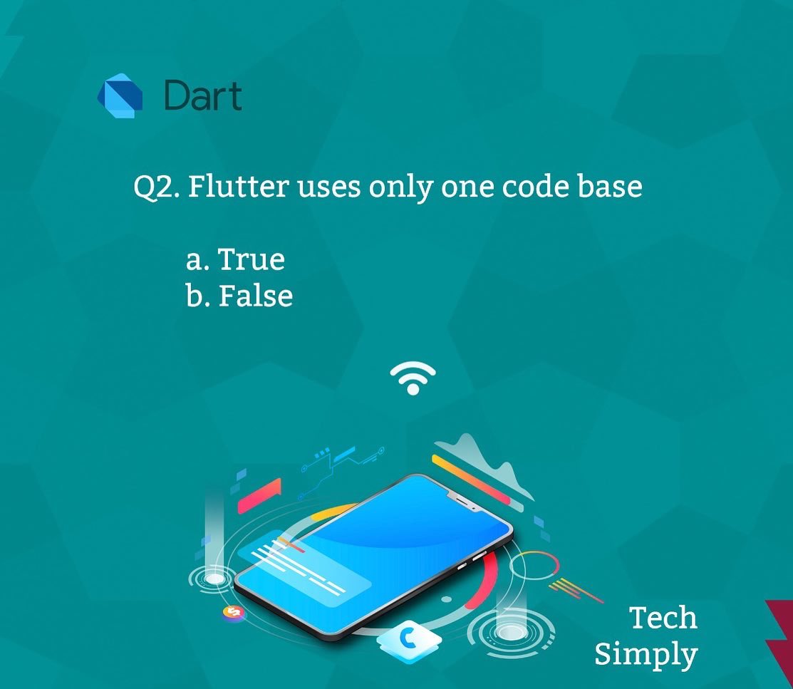 plpcommunity's tweet photo. It's that time of the week where we see who's got their #dartwithflutter on lock πβ‘οΈ
If you have what it takes try out this weekβs #TechSimply quiz and comment your answers below π§πΎβπ»π©π½βπ»
#codingisfun #codingnewbie #1MillionDevs4Africa #techtwitter https://t.co/6F8lB8uLLJ