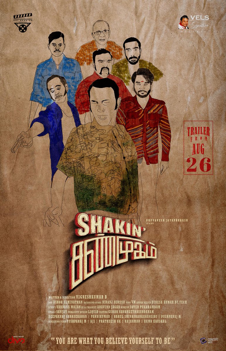 VelsSignature's tweet photo. Here's the first look of our @VelsSignature’s next short film #ShakinShanmugam 💥 starring #BhuvaneshJayaprakash 👍 Trailer from August 26th. Stay tuned 😃

Directed by Vignesh Kumar B.

#SwagwithShaSha #VM @ConzeptNoteOff @Ashkum19 @shiyamjack @DoneChannel1 @divomovies https://t.co/zkRDyTBQv9