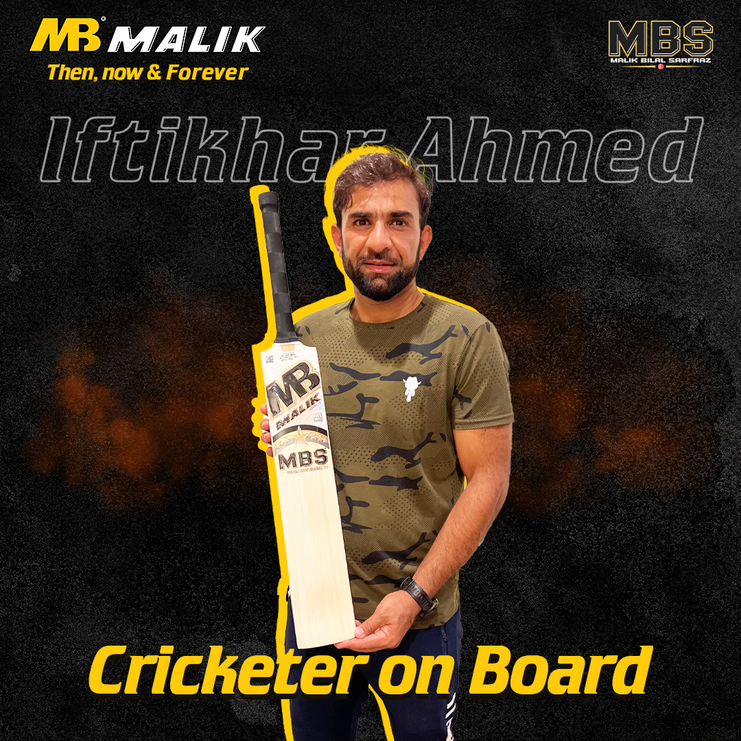 therealmbmalik's tweet photo. MB Malik is proud to announce our partnership with Iftikhar Ahmed. He has selected MBS Super Best Edition bat as his new batting weapon.

@IftiAhmed221 

#sports #bats #mbmalik #MBS #superbestedition #batting #cricketer #cricket #cricketeronboard #englishwillow https://t.co/uVq6zE1X8A