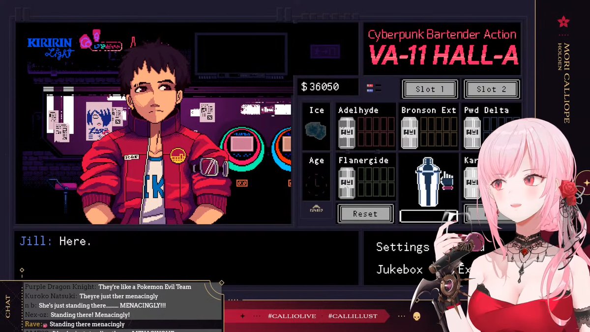 CalliOutfits's tweet photo. Today we gather around two pairs! In the last 2 VA-11 Hall-A streams, Mori kept on using her Elegant dress! Sometimes wearing her shawl, sometimes holding her wine glass. In Rust tho, she's alternated between the Original reaper fit and the rapper Drip
#calliolive #DeadBeats https://t.co/HKtu3xXNrv