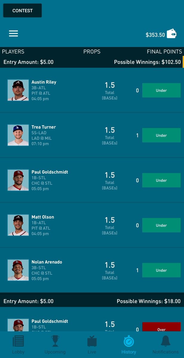 DiondreQuinn's tweet photo. Just a Lil sum from @ThriveFantasy
A Lil luck too!!
#mlb #fantasyprops https://t.co/WIHdL3wW0q