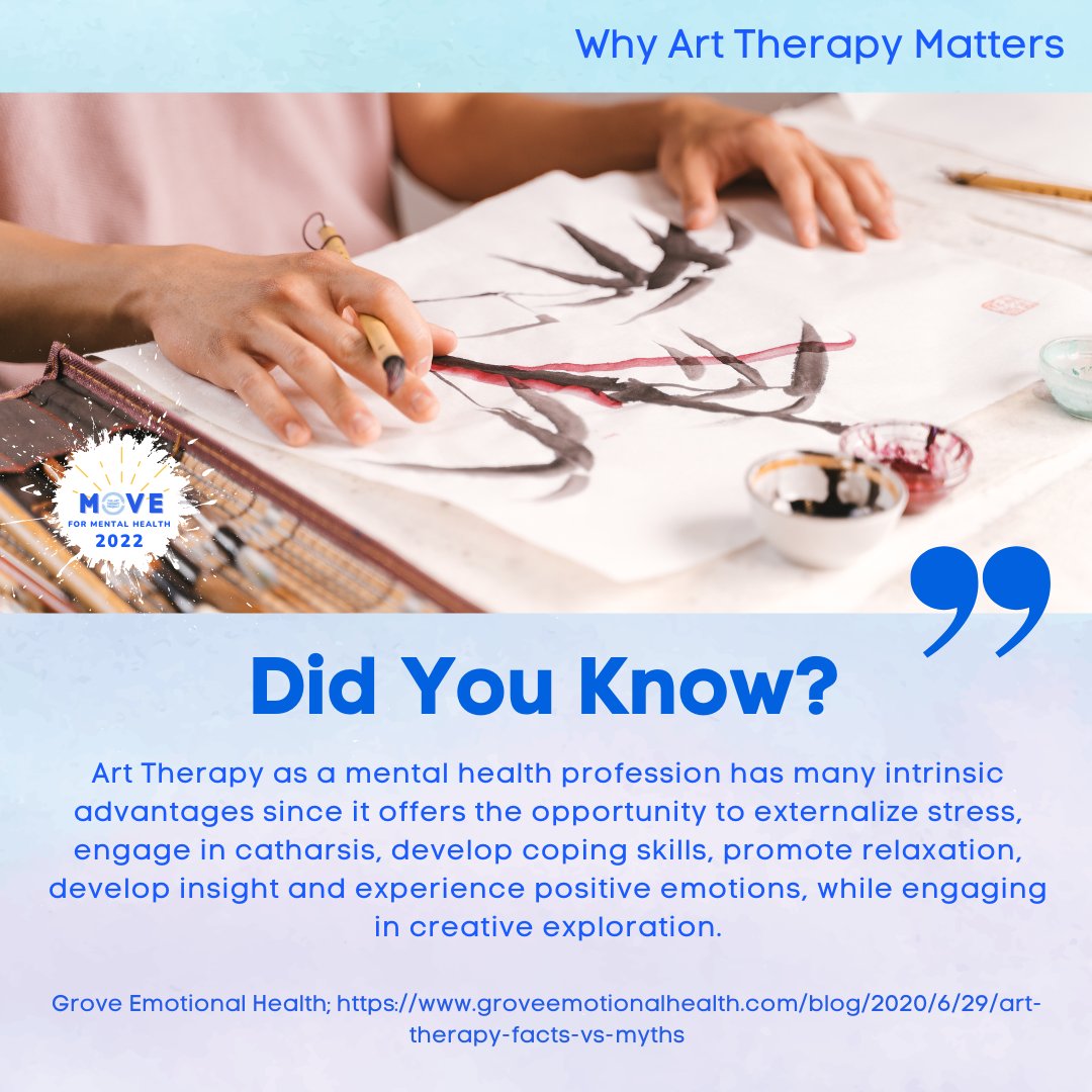 arttherapyproj's tweet photo. Did you know? The #brainsystems that engage with #reward, #motor, #activity, #perception, and the #senses are stimulated by #art in ways unmatched by anything else. This is why #arttherapymatters. Support the field and #mentalhealth today: https://t.co/pD4ZIHgnUt https://t.co/VwDdnh3wk2