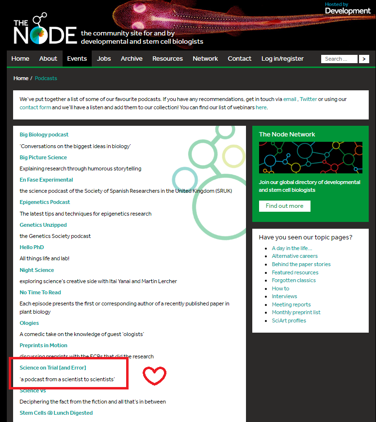scienceontrial's tweet photo. Thanks for the feature on your Podcasts list @the_Node 🙏 happy&amp;proud  to be part of such great company 👇 https://t.co/vYxRqFXyZm