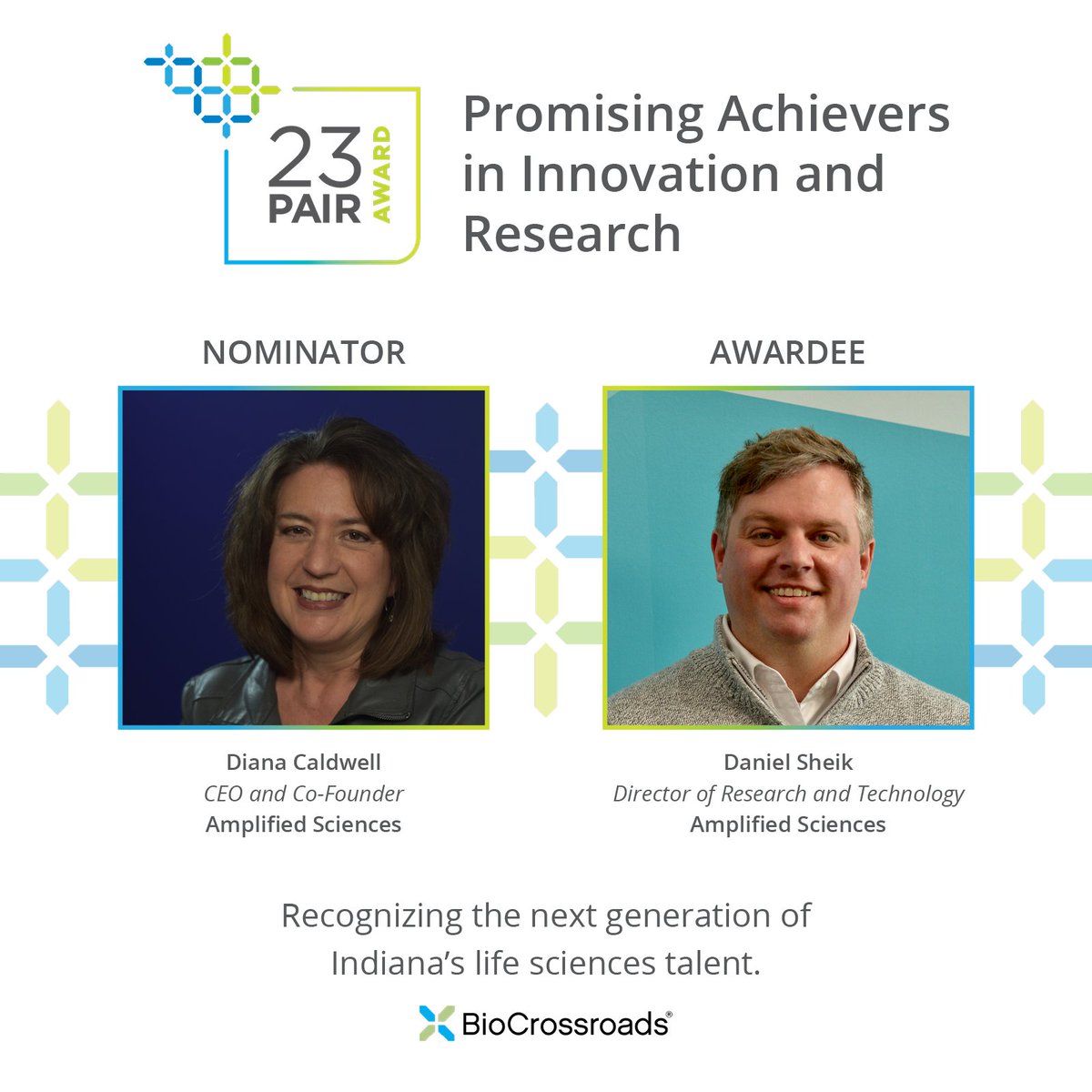 Today is the day!  We are very excited to celebrate Dan Sheik this evening at the <a href="/BioCrossroads/">BioCrossroads</a> #23Pair recognition event held at <a href="/16Techinnovate/">16 Tech Innovation District</a> #AMP  featuring emerging academic, industry, and #startup #Indiana #lifesciences talent