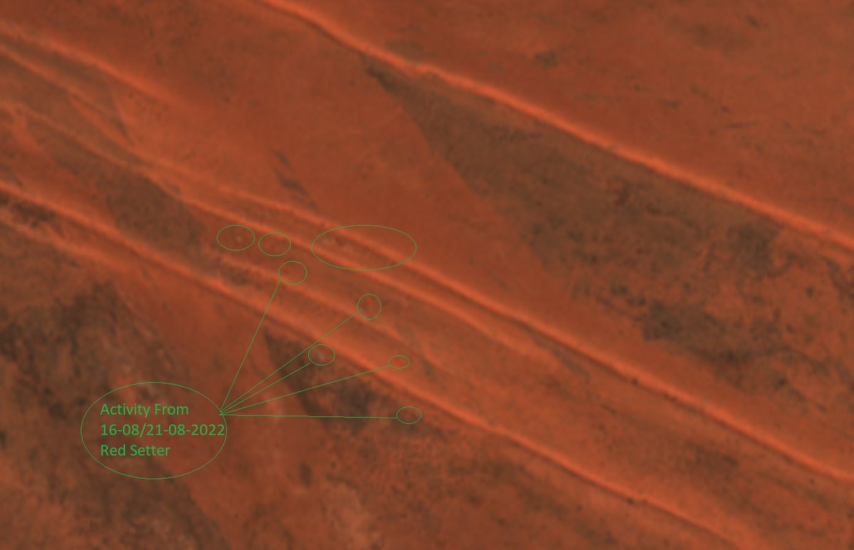 Upsiderebal's tweet photo. Activity at @WishboneGoldPlc Red Setter Project
From 15-08/21-08, looking pretty busy now the second rig is out there moved southeast along strike.
#gold #WSBN #Australia #Patersons #exploration #mining #copper https://t.co/UySJKiJQSW
