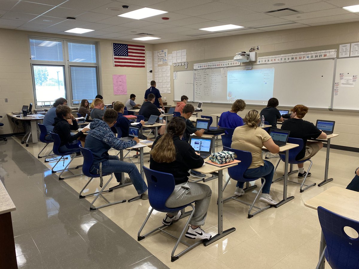 CHSBlueDevil1's tweet photo. Coach Mershman gets it done in the classroom as well as on the football field. Great introductory lesson today. #WeAreCarey https://t.co/YfzNL2nACO