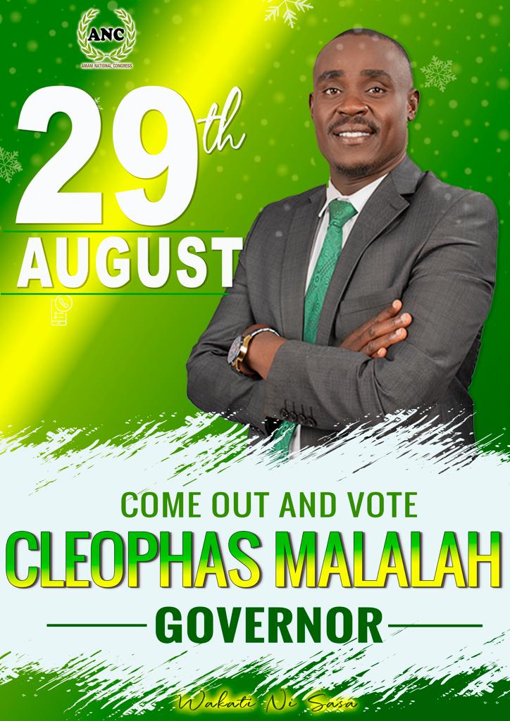 As @anc_party and Kenya Kwanza we are hopeful that @Cleophasmalala will be elected Governor in Kakamega County.
#HustlerNation. 
#MalalaThe2nd.