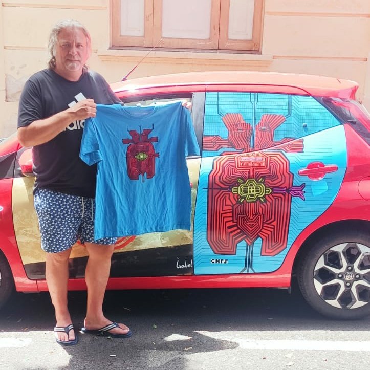 chr5art's tweet photo. This Guy bought my first tshirt based on my artwork #robot #brokenengine but #nft is available for sale here: https://t.co/oOcE8M4o7h https://t.co/Mmq6azLi4F
