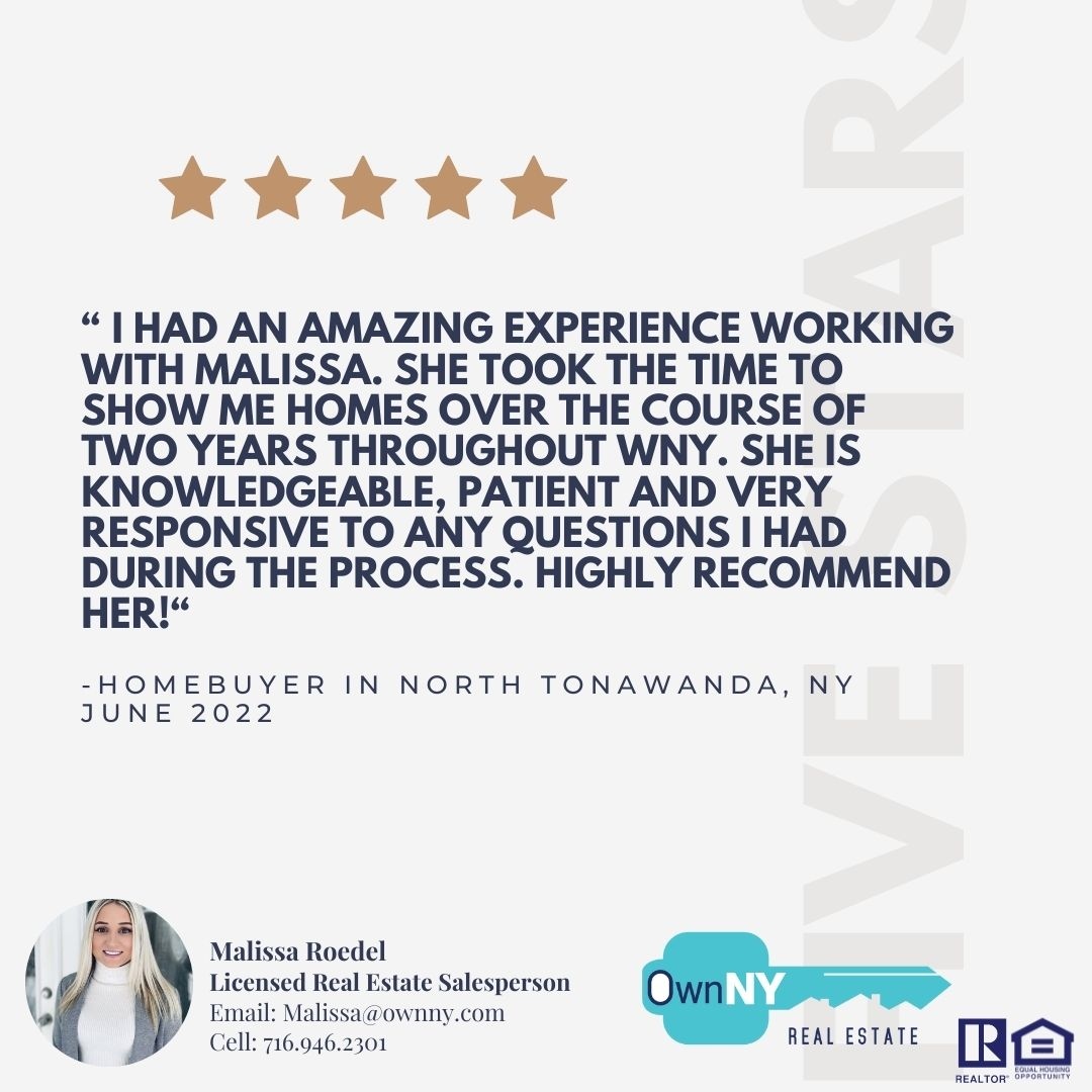 OwnNY_RE's tweet photo. Another AMAZING review for Malissa!! 🌟

#testimonialtuesday #reviews #feedback #testimonial #happycustomer #customerreview #testimonials #customerfeedback #ownnyrealestate #ownny #buffalorealestate https://t.co/ePzcWtOvnj