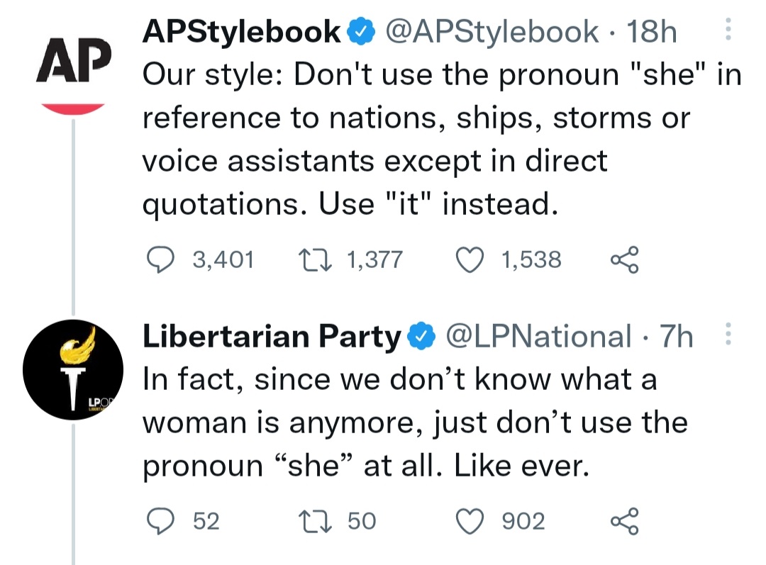 LizT4Congress's tweet photo. Pointlessly alienating people is not helpful.
Liberty is for every individual, regardless of how they identify.
I am #Libertarian and the LP does not speak for me. #ISpeakForMe https://t.co/BHzL8f4AJY