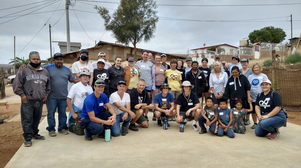 LiveDiff's tweet image. Lorena, Noe and their four children have lived in Camalu for many years. This week, we have an awesome team of volunteers working alongside them, helping them measure, hammer and paint their way into a new home. 🏡 Drop your well wishes for the group in the comments below!