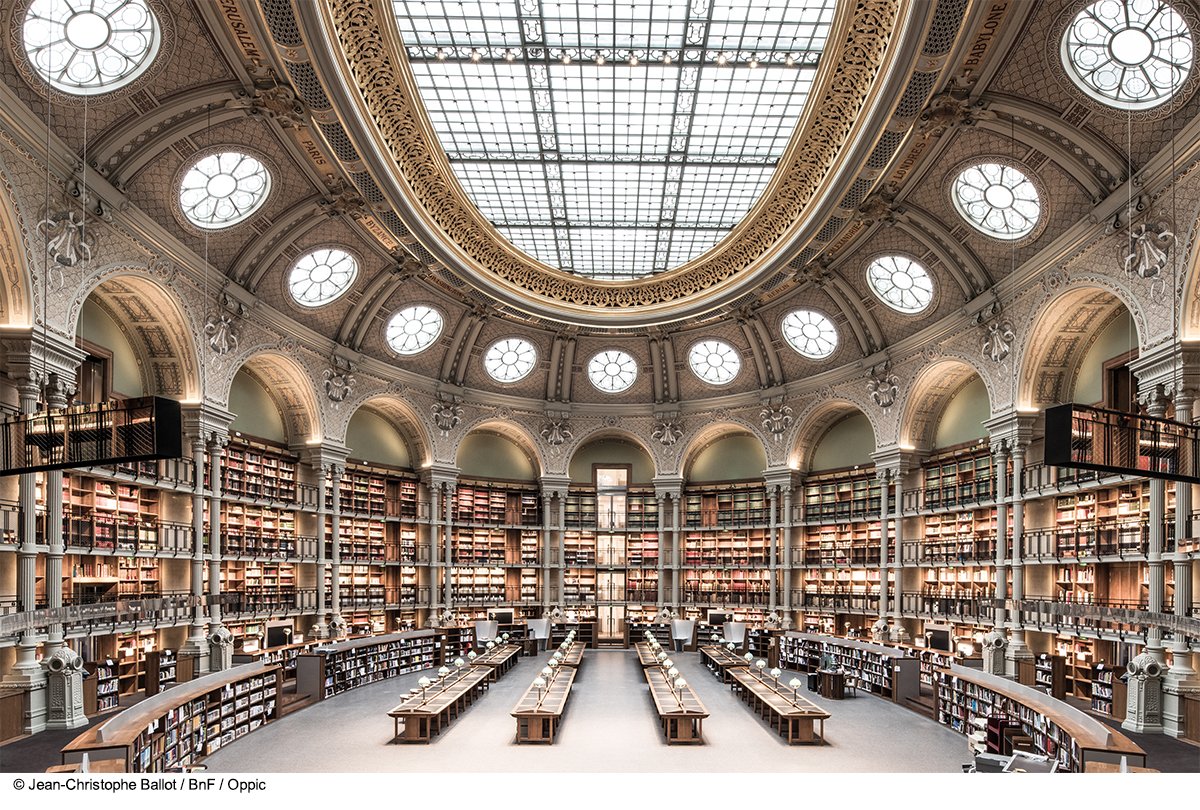 laBnF's tweet photo. C'est une nouvelle page de l’histoire de @laBnF avec 
📚Une bibliothèque de Recherche renouvelée
🏺Le nouveau musée 
📖La salle Ovale bibliothèque gratuite en accès libre
🌿Un nouveau jardin 
🖼Des expositions temporaires exceptionnelles
☕️Un nouveau café &amp; une nouvelle librairie https://t.co/KR0op6CJxT