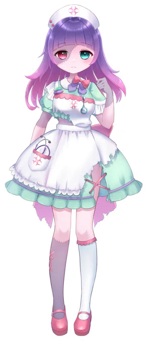 そういえば投稿すると言いつつしてませんでしたゾンビナース(仮)ちゃん名前はまだない完成したら魂募集or名前募集しようかなと思います #Vtuber準備中 