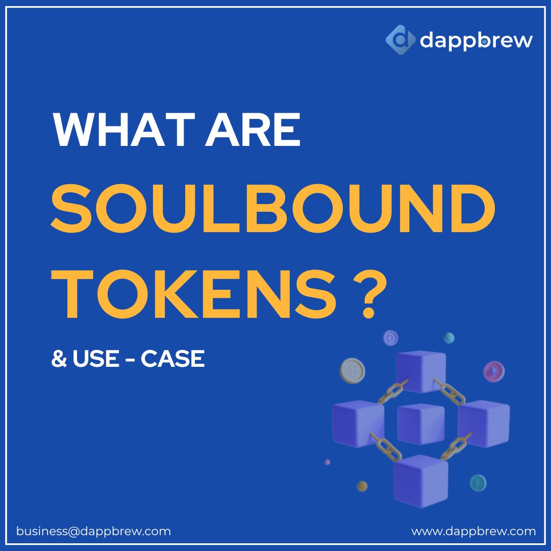 blocktechbrew's tweet photo. Soulbound #Tokens are non-transferable, non-financialized tokens for a #Decentralized Society that were proposed by #Vitalik Buterin, the founder of #Ethereum.
.
Visit :- https://t.co/dHgSEM76SA
.
#Soulboundtokens #Tokenization #Blockchain #Web3 #DeFi #Dappbrew https://t.co/rMRTj1kRM7