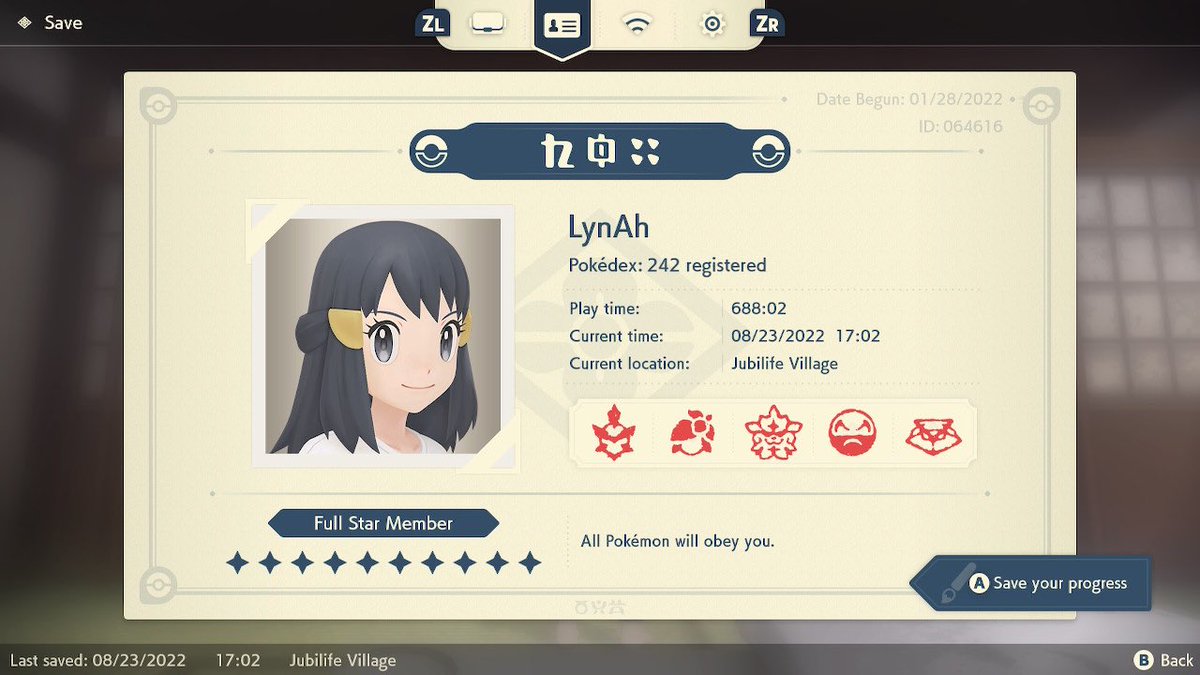 pearlynrae's tweet photo. aand we did it. happy tears with a perfected (not complete, PERFECTED!) legends arceus pokédex. 242 pokédex entries with 100% red check marks done!

thank you to our wonderful community for sticking by me during the grind! 🤍

now… we rest 💖 https://t.co/KU89fc8ZJ7