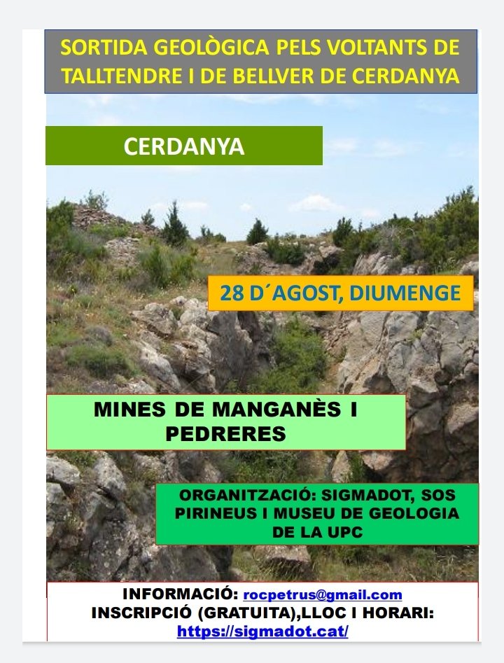 👉🏼Encara queden places x la sortida geologica per talltendre del dia 28😉. Inscripcions a sigmadot.cat/sortida-geolog…