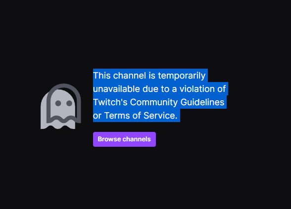 TheRealJaq's tweet photo. Whoops, that was one way to get banned live on stream @StreamerBans #streamerbans #ban #twitch #tos https://t.co/1Jjz9yNN1D