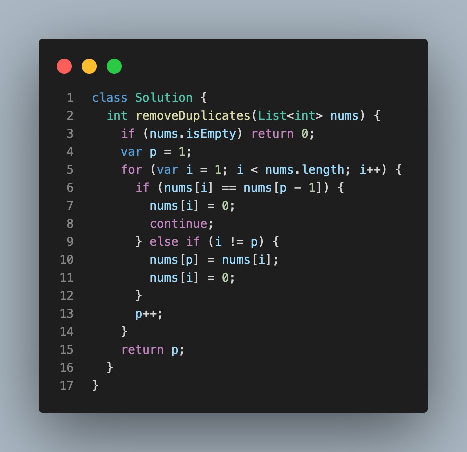 plugfox's tweet photo. #leetcode #easy #dart #dartdev #dartlang #flutter #flutterdev #plugfox
26. Remove Duplicates from Sorted Array
https://t.co/PFoGNCLjbr https://t.co/pq5TKSFjig