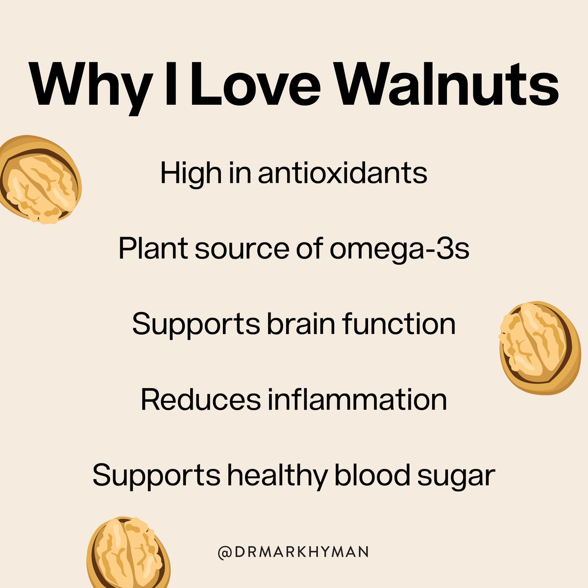 drmarkhyman's tweet photo. How often do you eat walnuts? https://t.co/Ta09ApKHpZ