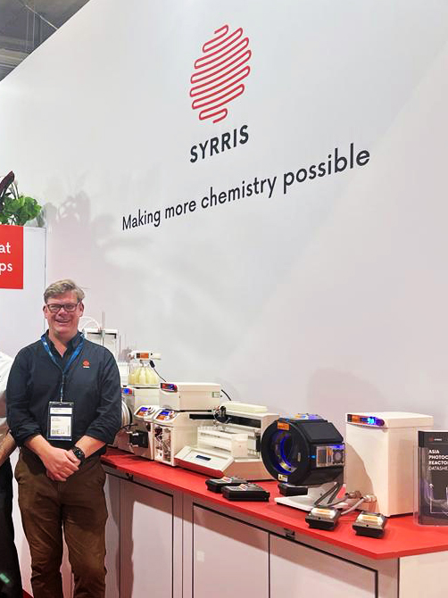 syrris's tweet image. This is Andrew, he knows flow. Ask him anything about Syrris&apos; award-winning #AsiaFlowChemistrySystem &amp;amp; #AsiaPhotochemistryReactor &amp;amp; he&apos;ll be happy to chat.

📍 #ACHEMA22 G7, Hall 4.1

#back2live #flowchemistry #photochemistry  #flowphotochemistry