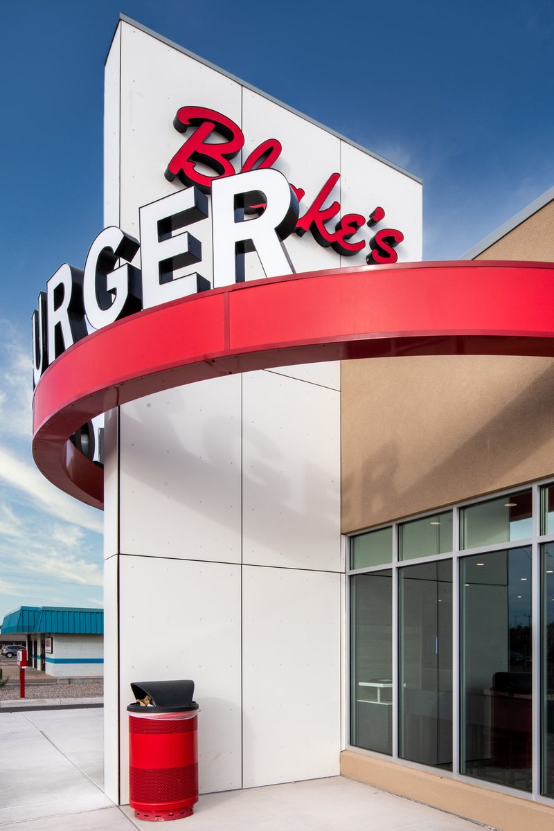 Blake's Lotaburger in Roswell, NM is looking sharp w/ #Cembrit Solid S212 Luna at the entrance. Solid is a fully sealed, through-colored, air cured, high density #fibercement #cladding. The acrylic surface coating means the panel will maintain it's original color &amp; appearance.