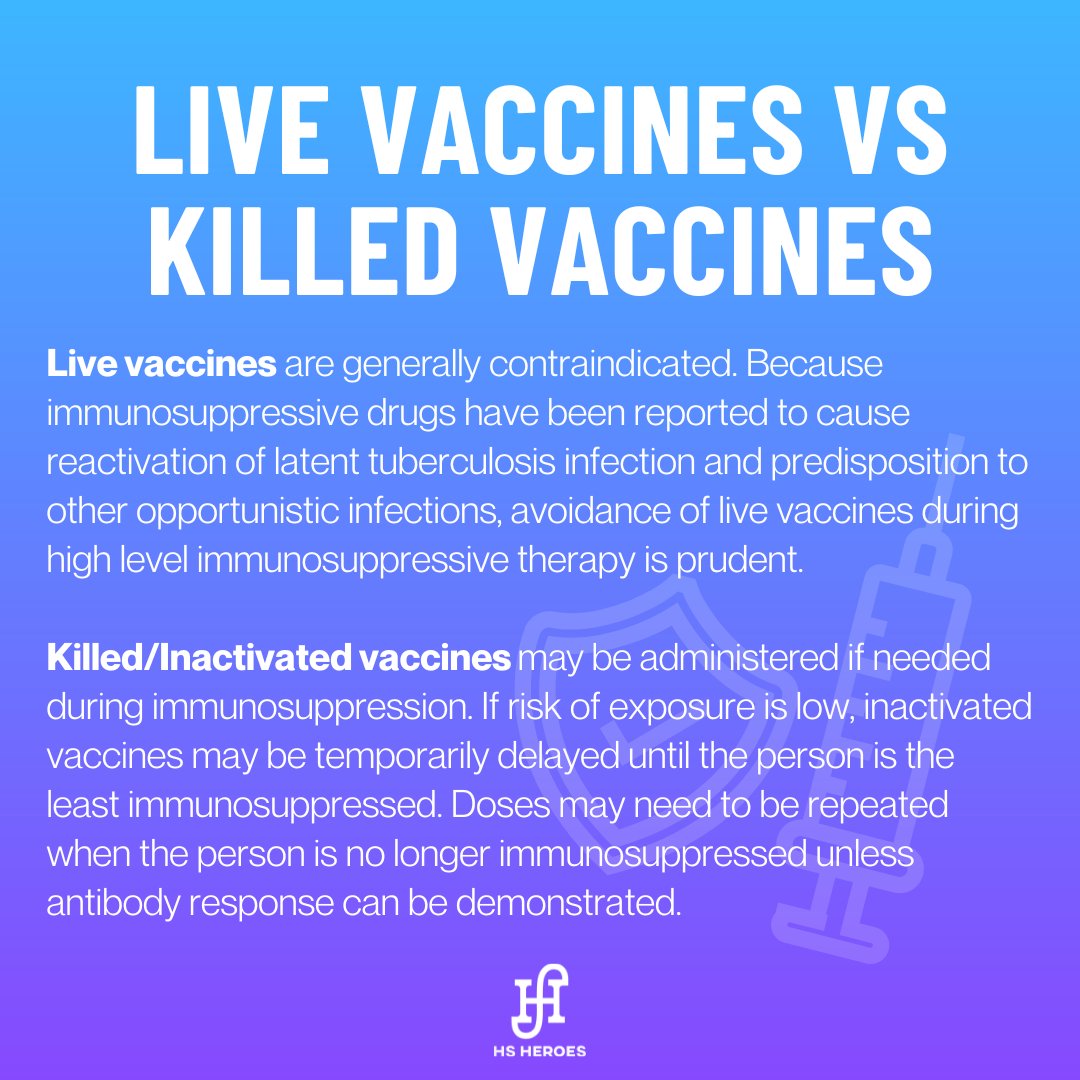 hsheroesca's tweet photo. To read more about the safety of live and killed vaccines for people on immunosuppressive therapies visit:
https://t.co/xMYbbg19gq
#HSHeroes #HidradenitisSuppurativa #ChronicIllness #Skin #Dermatology #Vaccines #HowTheyWork #WhattheyDo #body #HumanBody #immunesystem #immunity https://t.co/MdNc2xHs5A