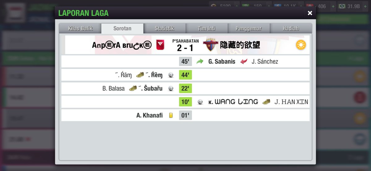 chen_beixuann's tweet photo. Babak 16 besar @INC_LTEI leg 2
@SerdaduAmpera (2) vs (1) 隐藏的欲望
WANG LING ⚽ https://t.co/ZzmQ5IdTYy