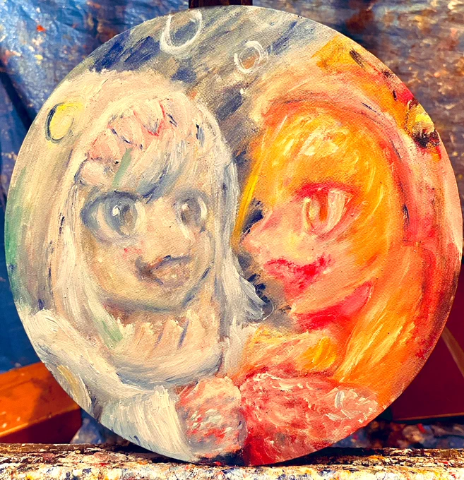 #gawrt #みかじ絵 by oilpainting グラココ ~ great cuties ~#桐生コ個展続 