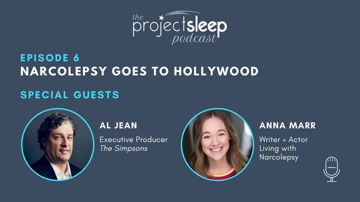 project_sleep's tweet photo. 🎙️New #podcast episode out now! In this episode Julie Flygare (@RemRunner) discusses media &amp; TV portrayals of #narcolepsy with Executive Producer of “The Simpsons,” Al Jean (@AlJean), &amp; writer/actor living with narcolepsy, Anna Marr (@Marrzipanna). Listen: https://t.co/QDtOVWFuUH https://t.co/lr1JldZqTE