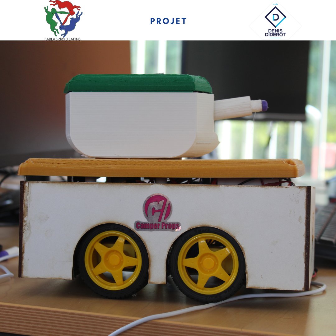 fablab3lapins's tweet photo. [Stage étudiants ]
Après 6 semaines de stage au Fablab des 3 lapins, Hélène et Mathias, venant du @cdi_bavilliers, ont pu rendre fonctionnel leur char. Programmation, modélisation et électronique était au programme de ce mois et demi.
Bravo et bonne continuation https://t.co/bNwUej1Cr4