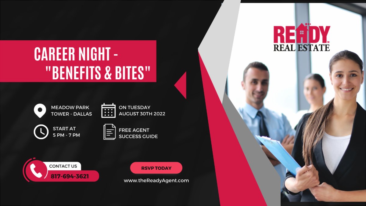ReadyCoach's tweet photo. Are you searching for the best brokerage to set you up for success with your real estate career? Congratulations, you found us! Let's get to know each other, come check us out at our local Career Night "Benefits &amp; Bites"! #readyrealestate #realtors #texas
https://t.co/LOQUGZawdp https://t.co/G2mJ4nyDsU