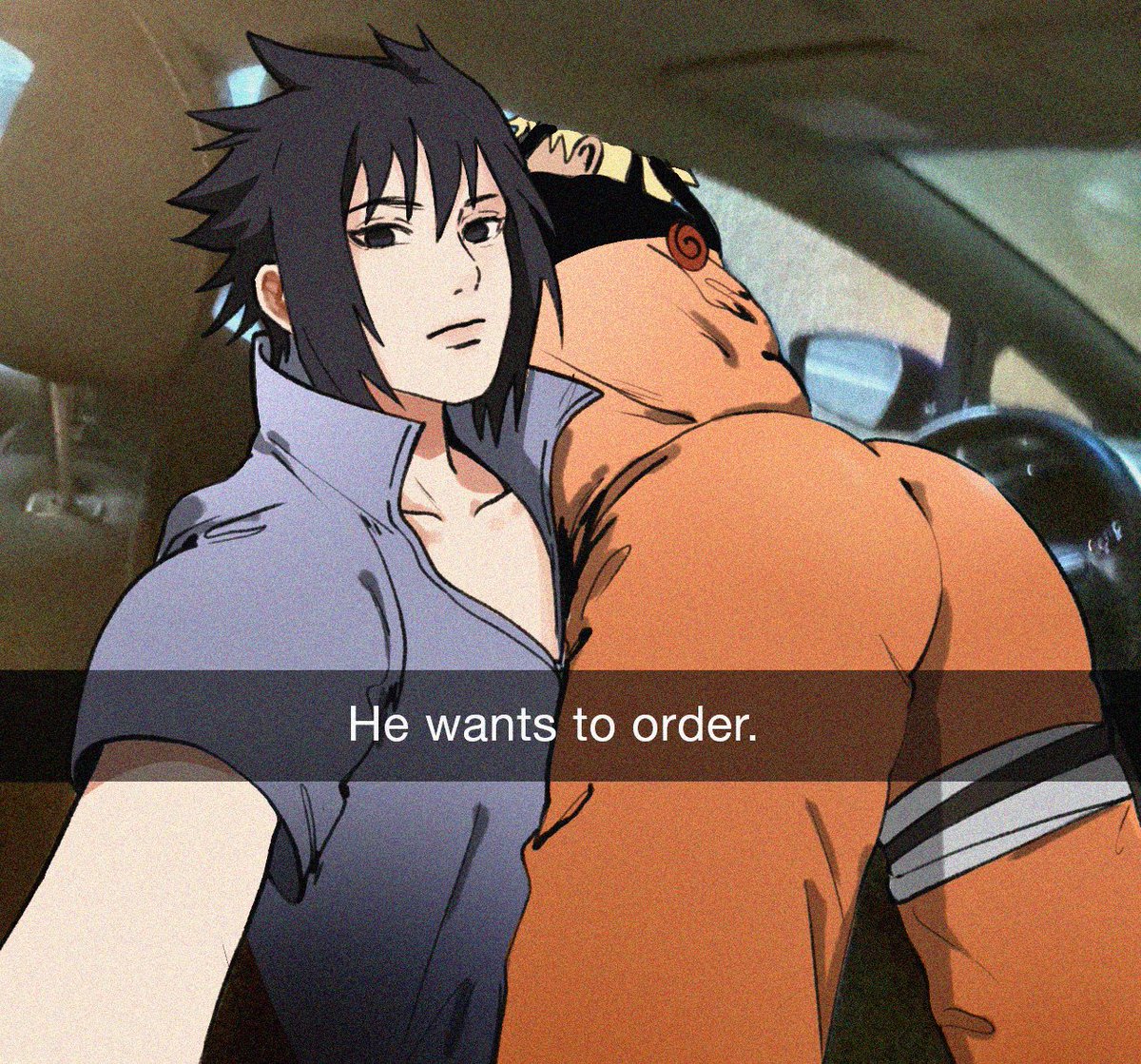 He wants to order.
🍅🍥
#sns #sasunaru #narusasu #naruto
