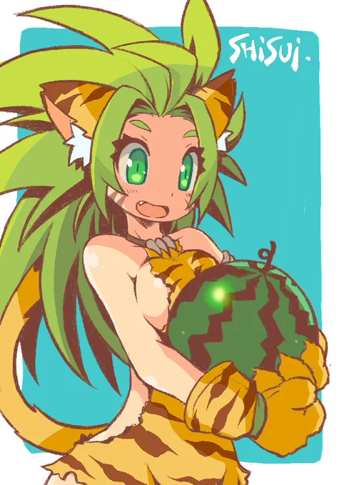 リハビリらくがき、チャムチャム。 