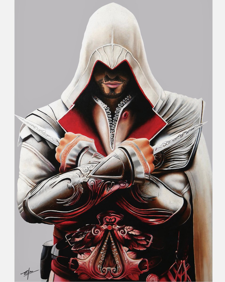 ubisoftin's tweet photo. "We work in the dark to serve the light. We are Assassins."

A spectacular portrait of Ezio Auditore in his iconic Roman robes, painted by the talented Ekamjot Singh. Show him some love in the replies and give him a follow @art_ekam.

#ACFinest #AC15 https://t.co/uSLEgC7oBw