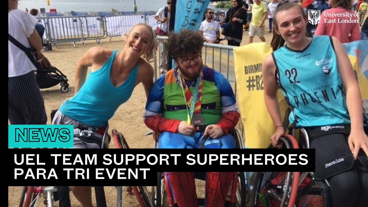 UEL_News's tweet photo. On Saturday, @EastLDNPhoenix stars @AliceMcHaffie, @AmyConroy10 &amp; @MichaelH_M attended the @SuperheroTri event. Over 150 people enjoyed wheelchair basketball coaching tips and a celebrity match. Find out what happened: https://t.co/f65RtaiGVf #WheelchairBasketball #Basketball https://t.co/hgAUJ9G6r8