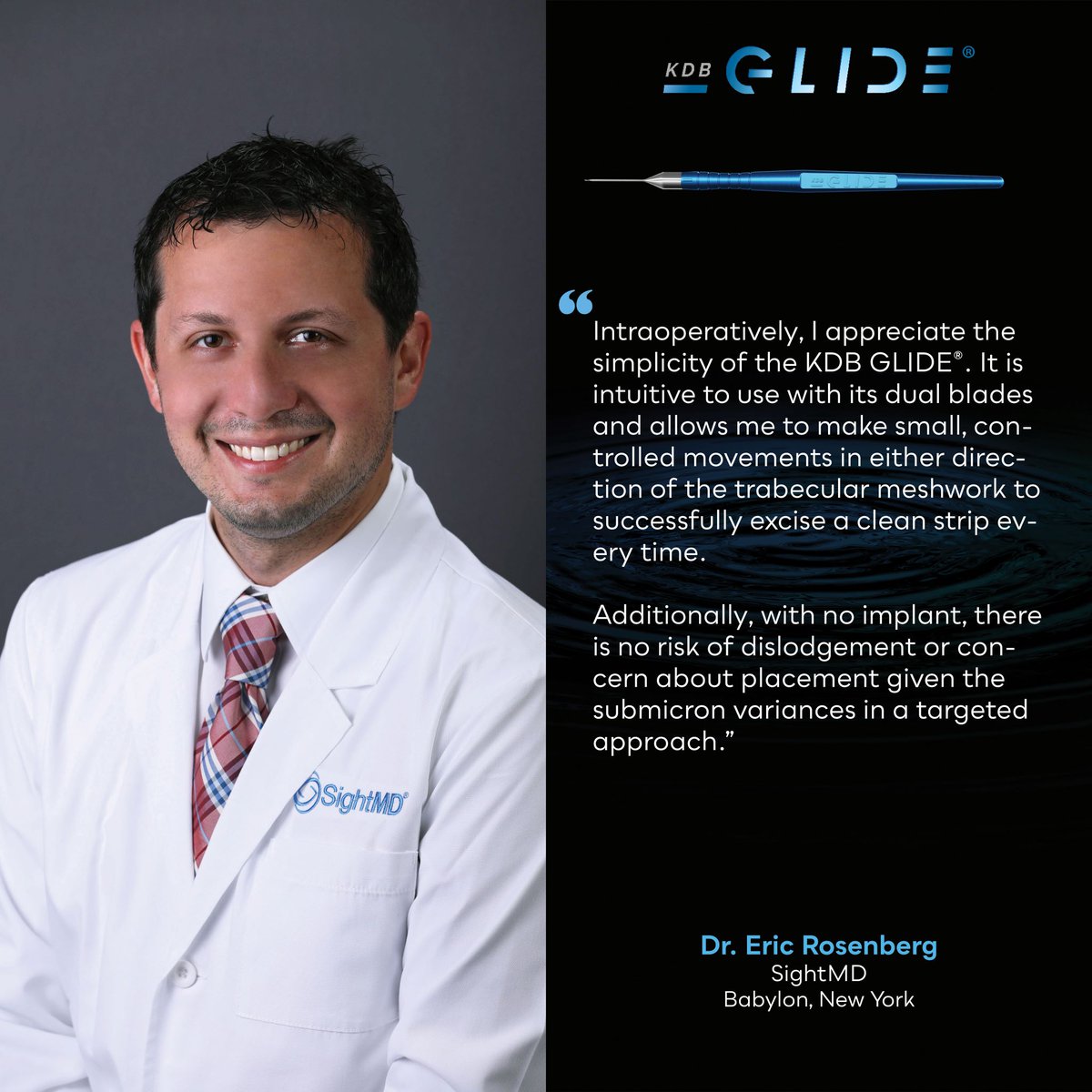 NWM_Inc's tweet photo. Excisional #goniotomy with the #KDBGLIDE is clear choice for implant-free angle surgery. KDB GLIDE® is intuitive to learn and is backed by confidence with over 60 peer-reviewed studies.
Dr. Eric Rosenberg shares his experience with the #KDBGLIDE
#NewWorldMedical https://t.co/zLke1rRpOp
