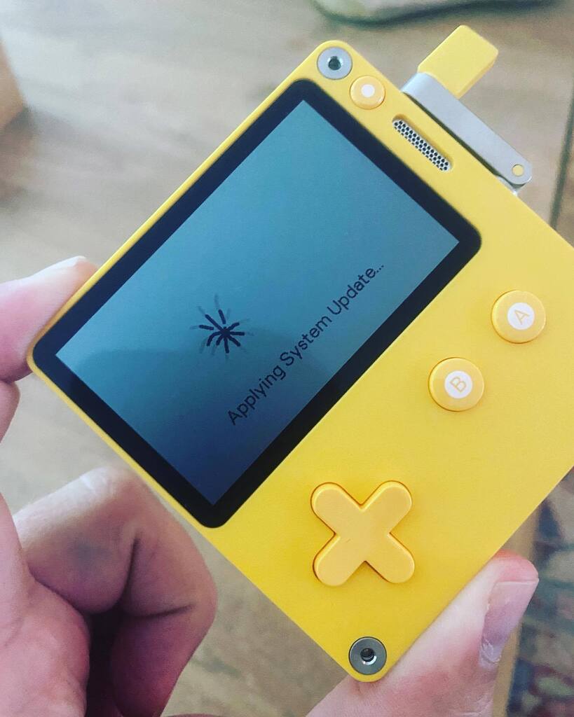NickRsap's tweet photo. Cutest console ever , just unwrapped this yellow bundle of joy @helloplaydate #play date #yellow #console https://t.co/QhIhChGKJ8 https://t.co/WdtoRMlRGS