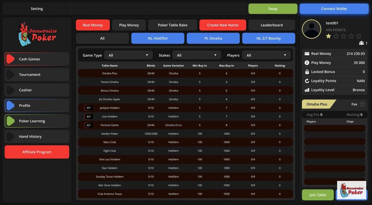 defi_poker's tweet photo. Today we will give you for review personal account design we hope you like it. 
We also added Swap to the platform for a quick and easy way to exchange to USDT to buy Chips. You do not need to leave Decentralized Poker platform to make crypto exchange.  https://t.co/pnFJJK2RTP https://t.co/kFE2292MFZ