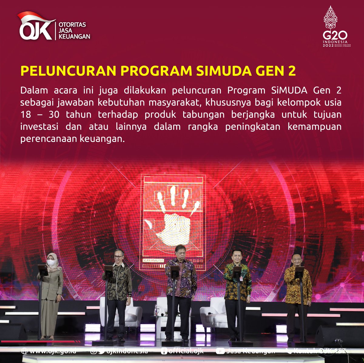 ojkindonesia's tweet photo. serta mendorong budaya menabung sejak dini khususnya di kalangan pelajar dan mahasiswa.
Apa saja keseruan Puncak KREASIMUDA? Yuk kita lihat di postingan berikut.
#OJKIndonesia #sikapiuangmu #KREASIMUDA2022 #KEJAR #SIMUDA #menabung #ayomenabung #HariIndonesiaMenabung2022 https://t.co/bkYz94cEzZ
