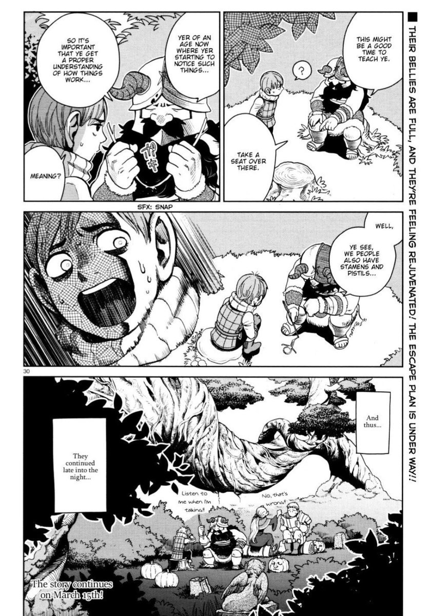 Dungeon Meshi is so fun to read. It's just so good, and yes, I got to chapter 85 already. I regret catching up, now I have to wait 